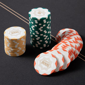 SLOWPLAY Nash Clay Poker Chips | White Gold Edition