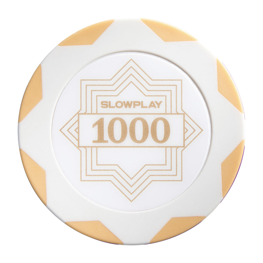 SLOWPLAY Nash Clay Poker Chips | White Gold Edition