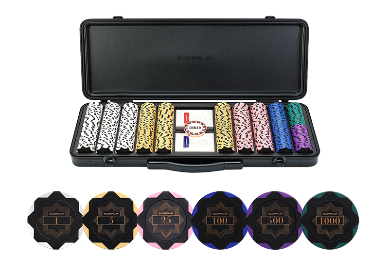 600 Showdown Poker Chip Set in an Aluminum Case, CPSD-600ALC