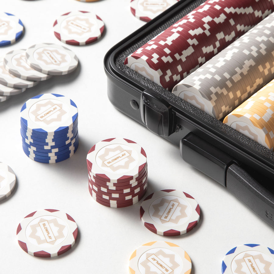 SLOWPLAY Nash Clay Poker Set | White Gold Edition