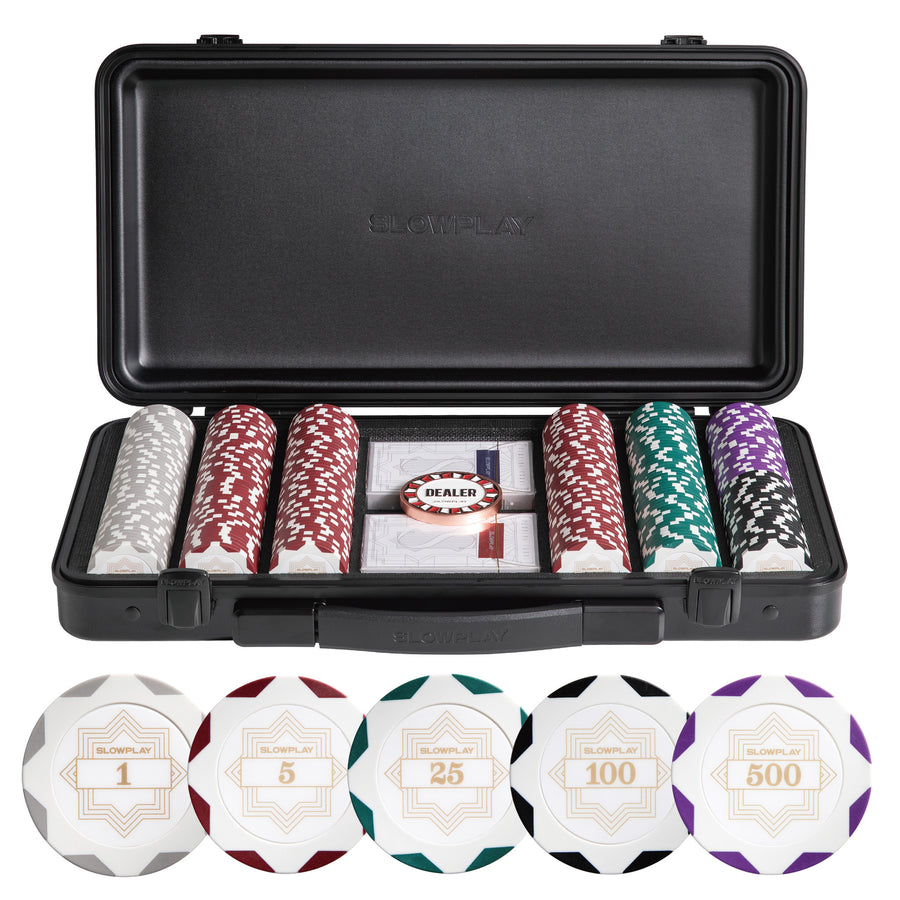Nash Clay Poker Chip Set - White Gold  Edition- 300 PCS-Numbered-Full Set