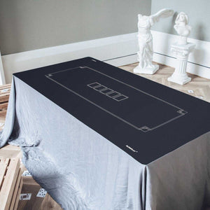 Godel Texas Hold'em Poker Mat | Black and Champagne Gold | SLOWPLAY